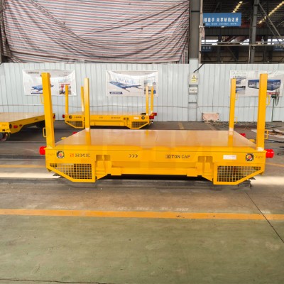 Pwoteksyon Pwoteksyon 10 Tòn Steel Pipe Track Transfer Cart