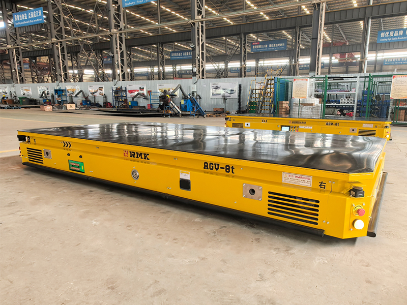 8 Ton Lazè-Guided AGV ak Lifting Palèt